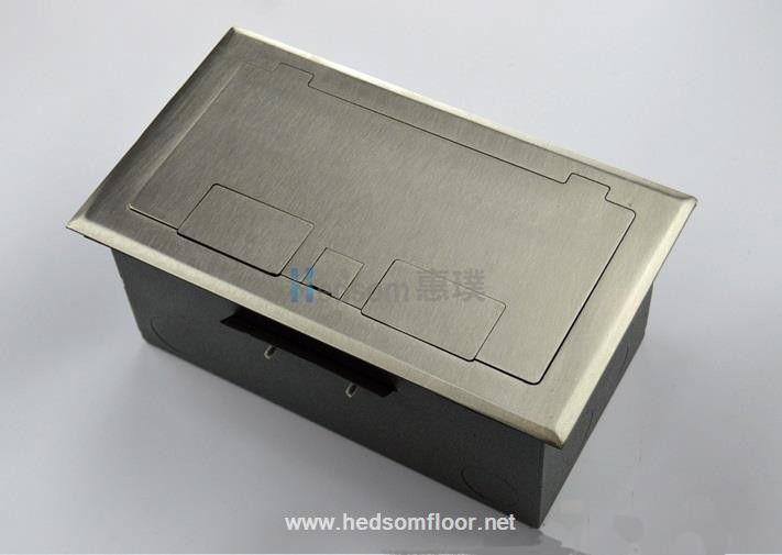 架空地板不锈钢地插Floor Box（2个插板）